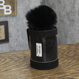 On 34th Womens Boxed Rib-Knit Beanie Pom Pom MO1542501 Black