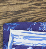 Coniglio Palm Beach Cotton Quilt Cranes Indigo Blue / Bird of Paradise Faded