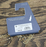 Universal Thread Pendant Box Link Multi-Strand Necklace Gold Yellow 21" + 3"