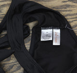 Salt + Cove Juniors Center-Ruched V-Neck Bikini Top SC251007BT Black XL