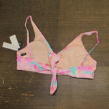 Salt + Cove Womens Plus Size Tie-Dyed Bikini Top CWP22158T Wave Pink Multi 2X