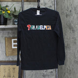 Gildan Mens Long Sleeve Philly Philadelphia T-Shirt Tee 166ffc4812e053 Black S