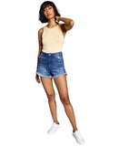 And Now This Frayed Distressed High Rise Denim Jean Shorts Medium Blue 29