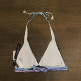 La Blanca Womens Banded Halter Bikini Swimsuit Top Alboran Sea Blue Multi 14