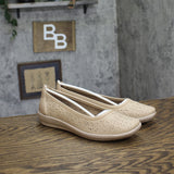 Easy Spirit Alessia Womens Slip On Demi Wedge Flats Medium Neutral Brown 8M