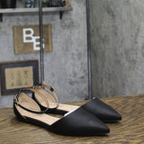Journee Collection Reba Buckle Pointed Toe Ballet Flats REBA-WD Black 7.5W