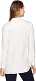 Vince Camuto Women's Two-Pocket Long Sleeve Flowy Rumple Top 9099060 White L