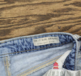 Guess 81 Womens The It Girl Distressed Skinny High Rise Jeans Light Blue 25