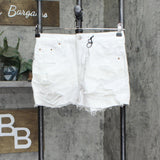 Topshop MOTO Highwaisted Rip Mom Shorts 89273961 White US 6 (UK 10)