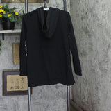 Denim & Co. Regular Brushed Back French Terry Button Up Tunic Jacket Black XS