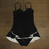 Profile By Gottex Curve Bandeau Swimdress One Piece Swimsuit Black / White 8