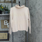 Calvin Klein Womens Cable Knit Sleeve Sweater M2XSJ728 Blush Pink L