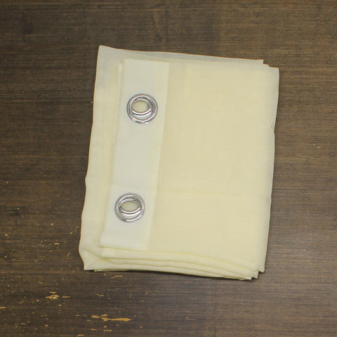 ZUZIFY Sheer Grommet Curtain Panel Ivory Light Yellow 58x98