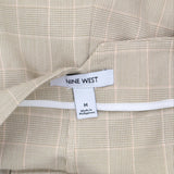 Nine West Womens Plaid Pleated Dress Pants with Pockets 16611b4956cc8c Brown M