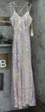 Say Yes To The Prom Back Iridescent Sequin Prom Dress Gown Pink / Multi 7 / 8