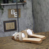 Steve Madden Womens Hadyn H-Band Sandals Slip On Natural / Cognac Check Brown 9M