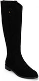 Kenneth Cole Wind Stretch Fashion Riding Boots with Stretch Back Black 7.5M
