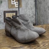 Dunes Womens Kimball Ruched Block Booties 1678ab6664a35b Gray 9M