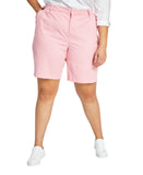 Tommy Hilfiger Womens Plus Size Hollywood Bermuda Shorts English Rose Pink 16W