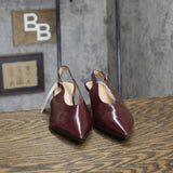 A New Day Womens Samantha Sling Back Kitten Heels 94462864 Burgundy Red 7.5M