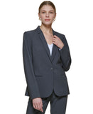 Calvin Klein One-Button Blazer Suit Jacket CSE5224D Charcoal Gray 0