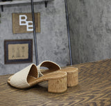 Style & Co. Womens Brycee Crochet Sandals Block Heel 10020332500 Gold Yellow 8M