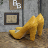 Anne Klein Women's Hollyn Leather Pump 1673c122334e8d Yellow 6M