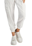 INC International Concepts Waistband Drawstring Utility Jogger Pants White XL