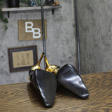 Donna Karan Womens Closed Toe Savita High Heel Stiletto Pumps Black / Gold 6M