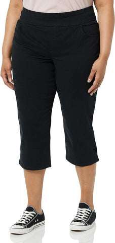 Gloria Vanderbilt Women's Amanda Pull on Capri Jeans 30158374 Black 8