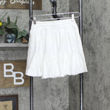 Seta Apparel Womens Element Pleated Mini Skirt White 2XS