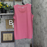 Denim & Co. Heavenly Jersey Collared Long Sleeve Pullover Top Rose Pink L