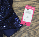 Vince Camuto Womens Crepe Trumpet Sequin-Cape Dress Gown VC2M3344 Navy Blue 2