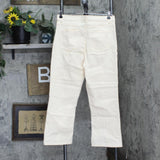 DG2 Womens Front Slit Bootcut Jeans 654743 Eggshell Off White 12