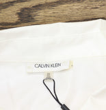 Calvin Klein Long-Sleeve High-Low Button-Front Shirt W5TA0580 White / Gold 2X