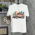 Sam Larson Men's Bronco Natural Graphic T-Shirt Tee THR4176KH Natural Brown S