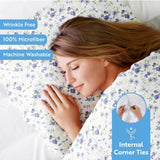 Ienjoy Home Cover Soft 3-Piece Set with Shams Blossom Light Blue King / Cal King