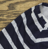 Jamie & Layla Striped Drawstring Short Sleeve Pocket Dress BCQD895 Navy Blue PM