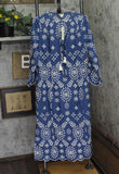 Shoshanna Embroidered Chambray Cover-Up Maxi Dress Chambray Blue / White M