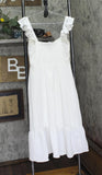And Now This Womens Ruffled Midi Flounce Dress MMD020823 White M