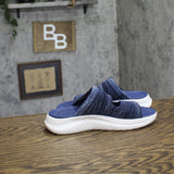 Easy Spirit Dashtyn Womens Double Band Lightweight Slip-on Sandals Dark Blue 7M