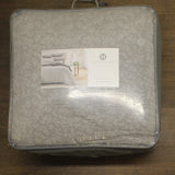 Hotel Collection Prism Matelasse 3-Piece Cotton Comforter Set Charcoal Gray King