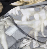 Calvin Klein Printed Twist-Front 3/4 Sleeve Maxi Dress Black Oyster Multi 16W