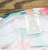 Swim Solutions Printed Shirred Tankini Swim Top Tropic Twist White Multi 8