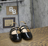 COACH Womens Winley Slingback Mary Jane Flats CAS42 Patent Leather Black 7B