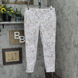 DG2 Womens Reversible Twill Pull-On Skinny Jean 716772 Gray Floral L