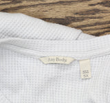 Anybody Womens Brushed Waffle Knit Crew Neck Top A703129 Soft Gray 5X