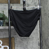 Anne Cole Women's High Waist Fold Over Shirred Bikini Swim Bottoms Black Large