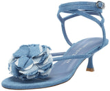 Stuart Weitzman Womens Belize 50 Sandal Pump Heeled SI662 Washed Blue 7.5B