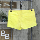 L.e.i Ashley Lowrise Lightweight Rolled Cuff Shorts Yellow See Measurements